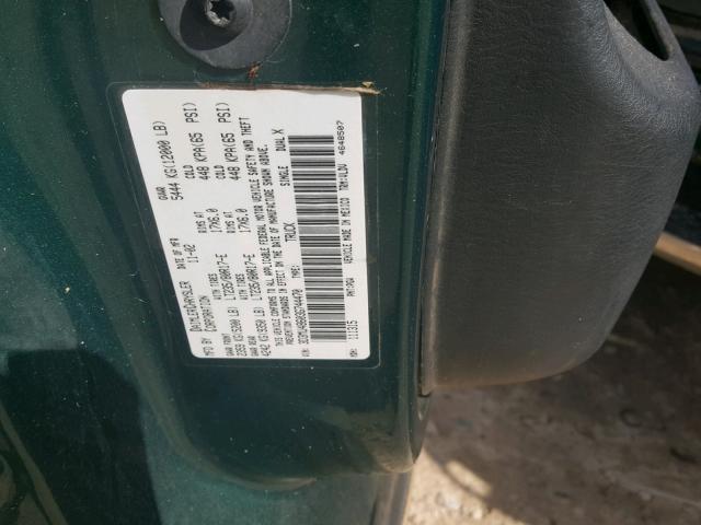 3D3MU48603G744470 - 2003 DODGE RAM 3500 S GREEN photo 10