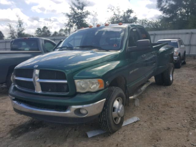 3D3MU48603G744470 - 2003 DODGE RAM 3500 S GREEN photo 2