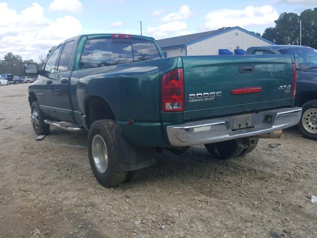 3D3MU48603G744470 - 2003 DODGE RAM 3500 S GREEN photo 3