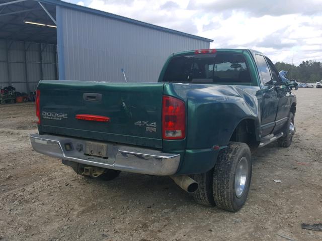 3D3MU48603G744470 - 2003 DODGE RAM 3500 S GREEN photo 4