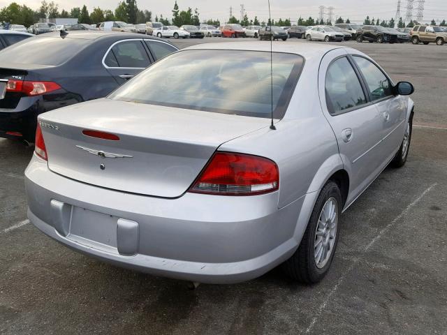 1C3EL46X54N289043 - 2004 CHRYSLER SEBRING LX SILVER photo 4