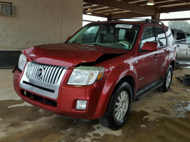 4M2CU87138KJ02224 - 2008 MERCURY MARINER PR RED photo 2