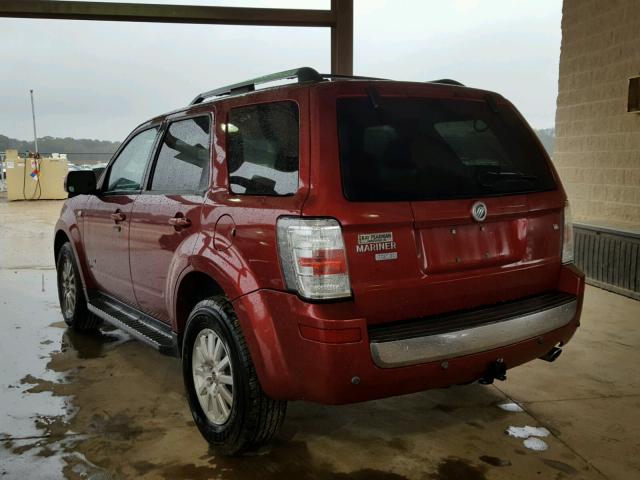 4M2CU87138KJ02224 - 2008 MERCURY MARINER PR RED photo 3