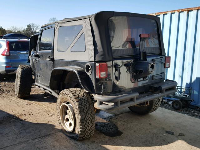 1J4FA24187L198478 - 2007 JEEP WRANGLER X BLACK photo 3