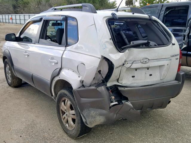 KM8JN12D07U634175 - 2007 HYUNDAI TUCSON SE WHITE photo 3