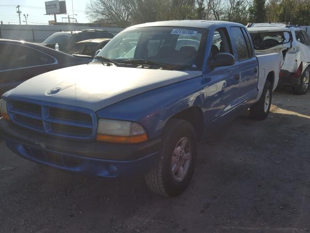 1B7GL2AX81S118705 - 2001 DODGE DAKOTA QUA BLUE photo 2