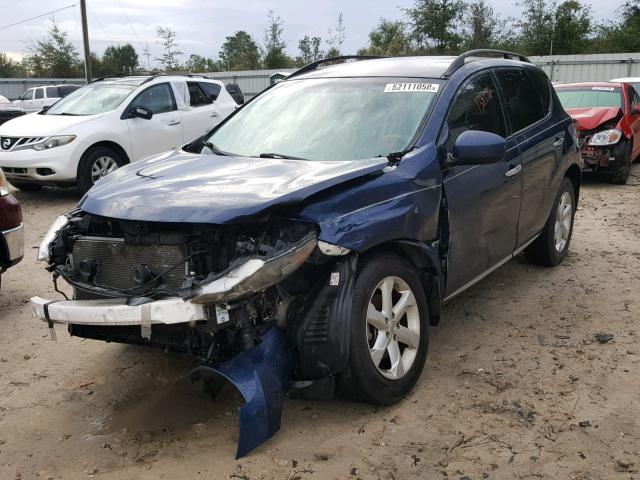 JN8AZ18U69W024972 - 2009 NISSAN MURANO S BLUE photo 2