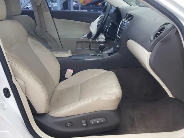 JTHBK262592092343 - 2009 LEXUS IS 250 WHITE photo 5