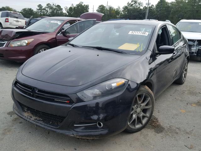 1C3CDFBB6FD111371 - 2015 DODGE DART SXT BLACK photo 2