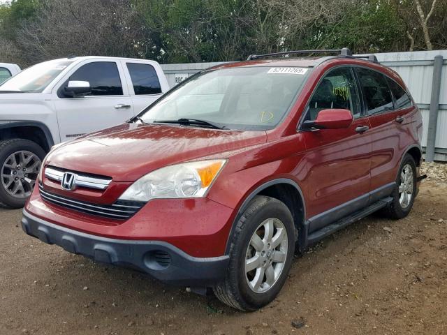 JHLRE38517C037760 - 2007 HONDA CR-V EX RED photo 2