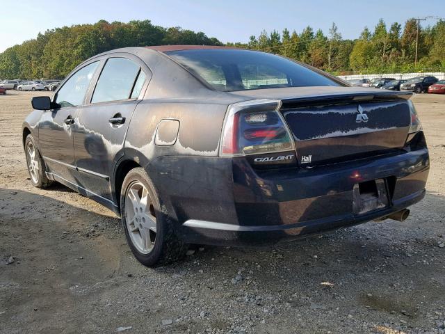 4A3AB76S36E010613 - 2006 MITSUBISHI GALANT GTS BLACK photo 3