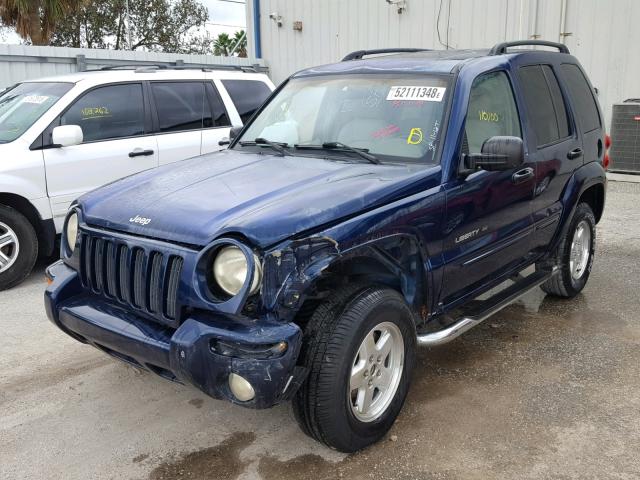 1J8GK58K62W205164 - 2002 JEEP LIBERTY LI BLUE photo 2