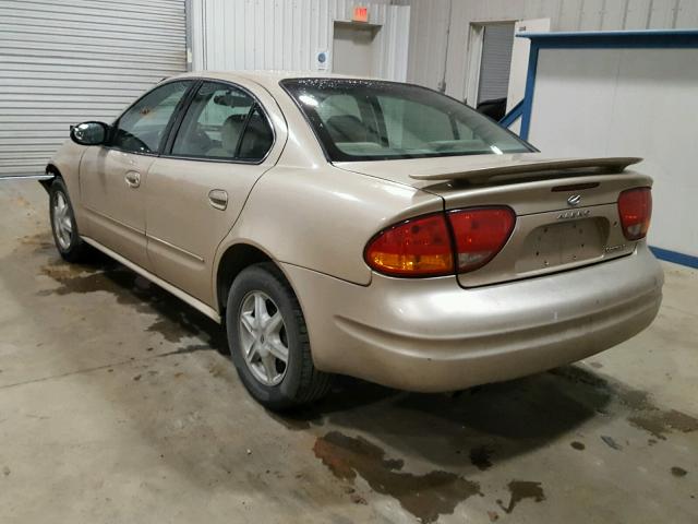 1G3NL52E53C143337 - 2003 OLDSMOBILE ALERO GL TAN photo 3