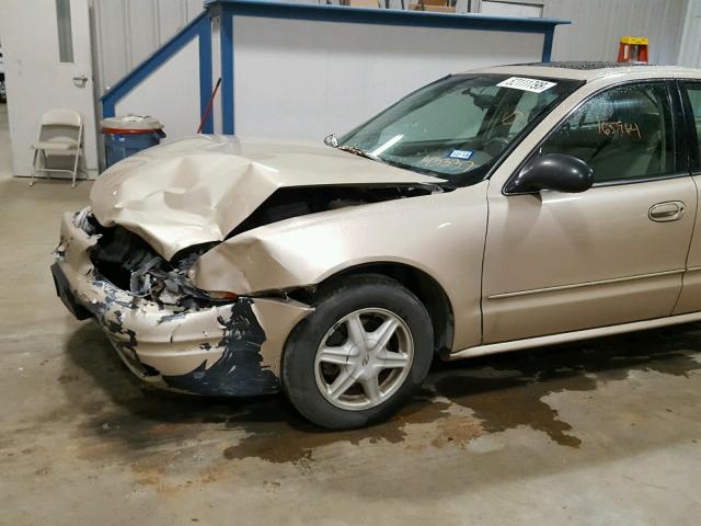 1G3NL52E53C143337 - 2003 OLDSMOBILE ALERO GL TAN photo 9