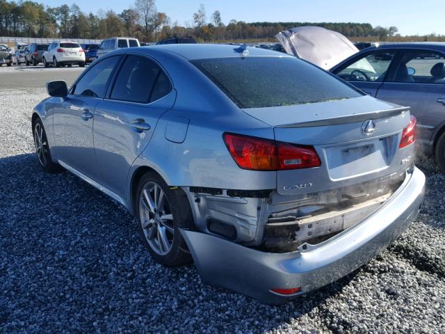 JTHBK262782072576 - 2008 LEXUS IS 250 BLUE photo 3