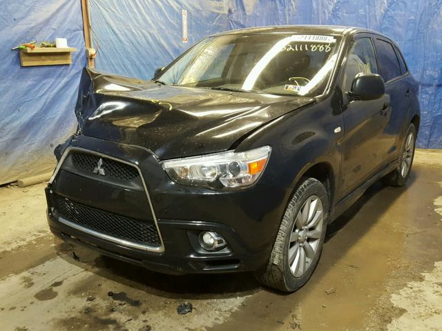 JA4AR4AU1BZ009818 - 2011 MITSUBISHI OUTLANDER BLACK photo 2