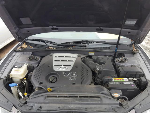 KMHFC46F38A288537 - 2008 HYUNDAI AZERA SE SILVER photo 7