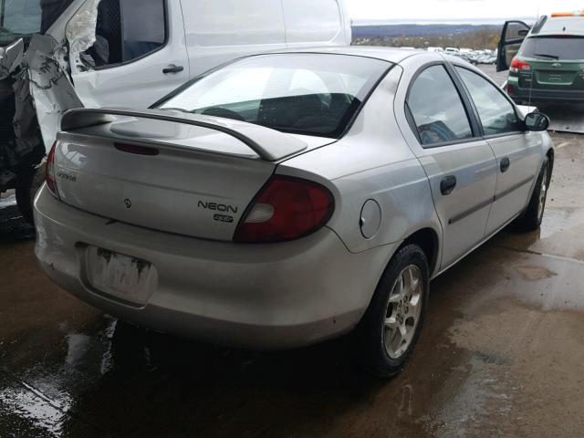 1B3ES26C23D223555 - 2003 DODGE NEON SE SILVER photo 4