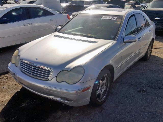 WDBRF61J31F076437 - 2001 MERCEDES-BENZ C 240 SILVER photo 2