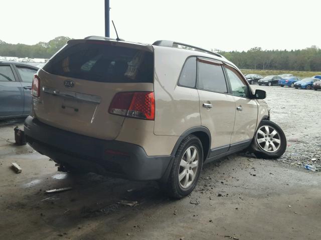 5XYKT3A15BG089814 - 2011 KIA SORENTO BA BEIGE photo 4