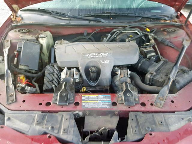 2G2WS522051161934 - 2005 PONTIAC GRAND PRIX Կարմիր լուսանկար 7