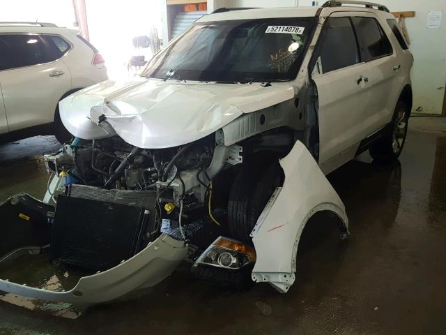 1FM5K8F82EGA17355 - 2014 FORD EXPLORER L WHITE photo 2