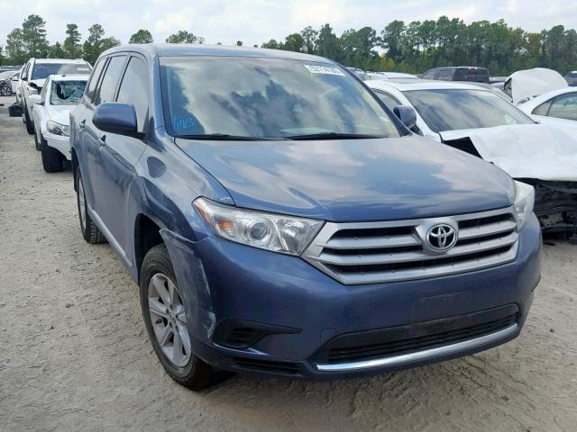 5TDZK3EH6DS131700 - 2013 TOYOTA HIGHLANDER BLUE photo 1