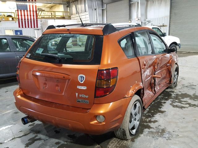 5Y2SL62894Z437227 - 2004 PONTIAC VIBE ORANGE photo 4