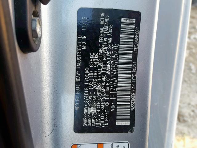 JF1ZNAA14G8705276 - 2016 TOYOTA SCION FR-S WHITE photo 10