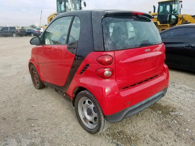 WMEEJ3BA6DK618610 - 2013 SMART FORTWO PUR RED photo 3
