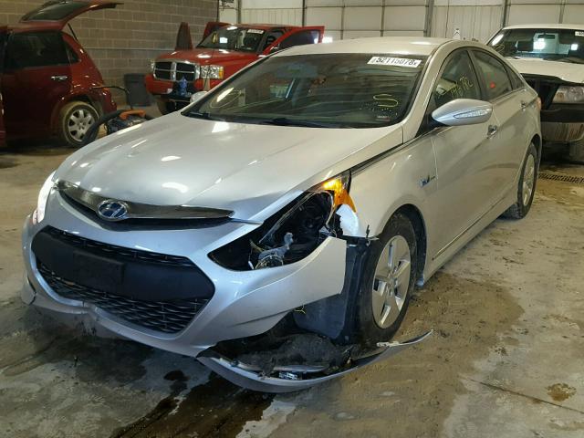 KMHEC4A47CA025980 - 2012 HYUNDAI SONATA HYB SILVER photo 2