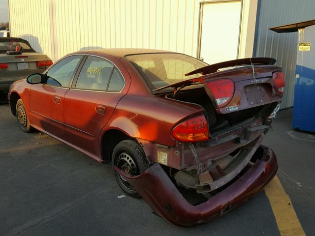 1G3NL52E82C320297 - 2002 OLDSMOBILE ALERO GL RED photo 3