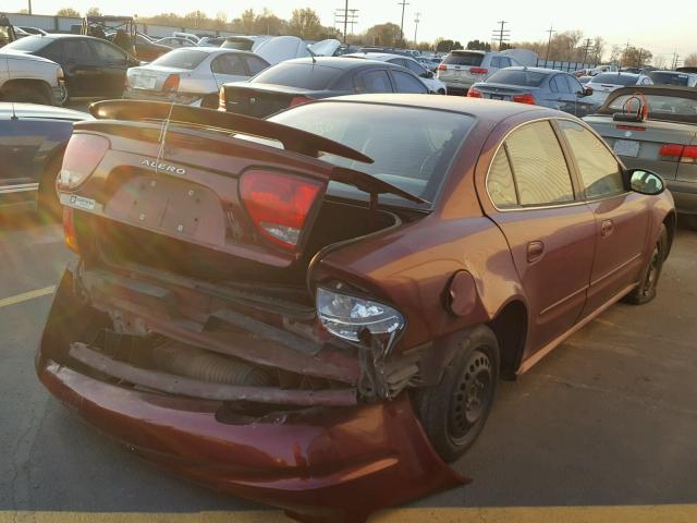 1G3NL52E82C320297 - 2002 OLDSMOBILE ALERO GL RED photo 4