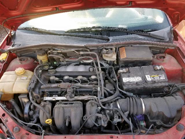 1FAFP34N75W101379 - 2005 FORD FOCUS ZX4 RED photo 7