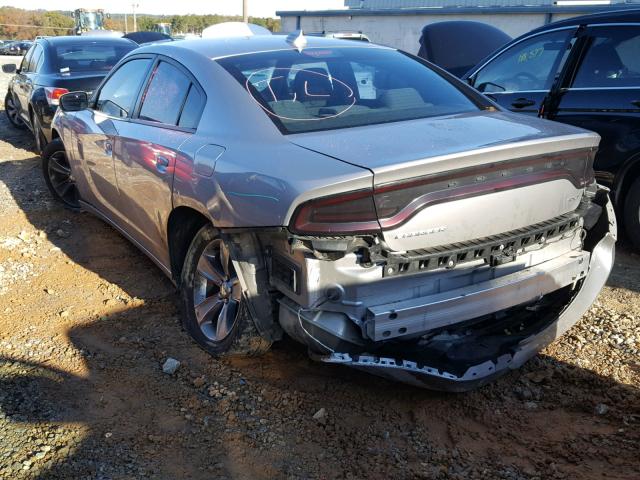 2C3CDXHG0GH266205 - 2016 DODGE CHARGER SX SILVER photo 3