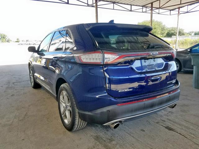 2FMPK3K99GBB92402 - 2016 FORD EDGE TITAN BLUE photo 3