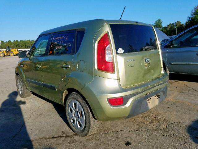 KNDJT2A58D7523460 - 2013 KIA SOUL GREEN photo 3