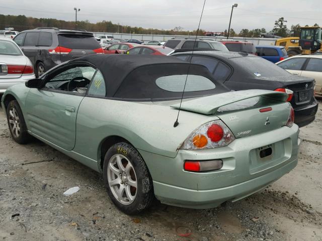 4A3AE45G43E076571 - 2003 MITSUBISHI ECLIPSE SP GREEN photo 3