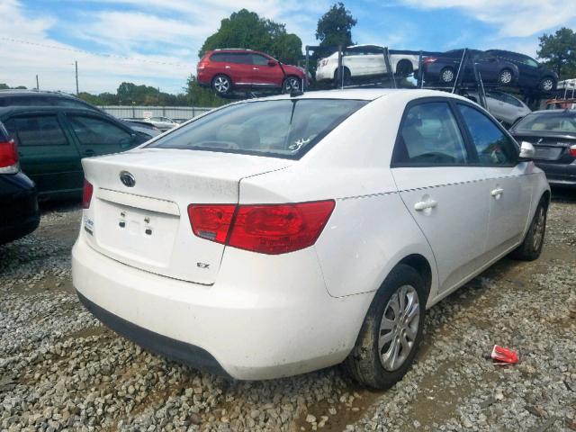 KNAFU4A26A5207421 - 2010 KIA FORTE EX WHITE photo 4