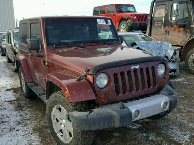 1J8FA541X8L557007 - 2008 JEEP WRANGLER S BURGUNDY photo 1