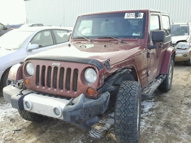 1J8FA541X8L557007 - 2008 JEEP WRANGLER S BURGUNDY photo 2