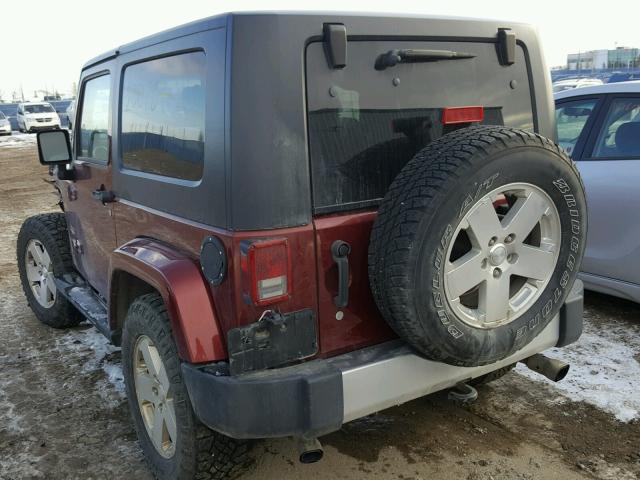 1J8FA541X8L557007 - 2008 JEEP WRANGLER S BURGUNDY photo 3