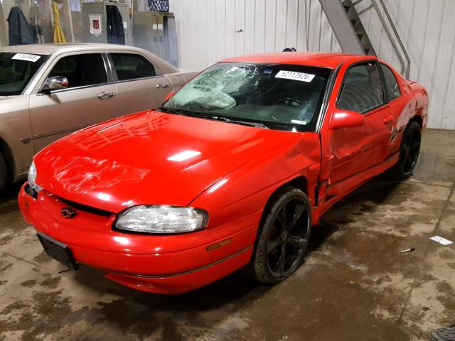 2G1WX12K0X9266136 - 1999 CHEVROLET MONTE CARL RED photo 2