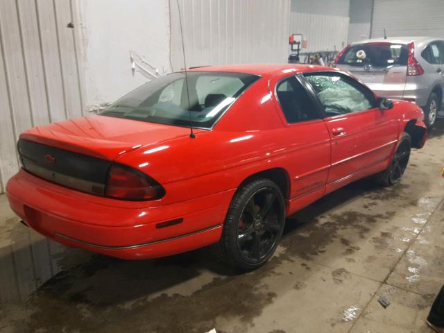 2G1WX12K0X9266136 - 1999 CHEVROLET MONTE CARL RED photo 4