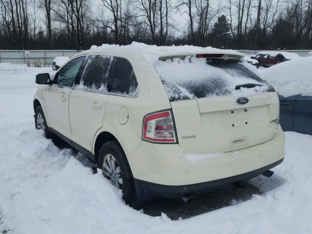 2FMDK49C38BA54334 - 2008 FORD EDGE LIMIT WHITE photo 3