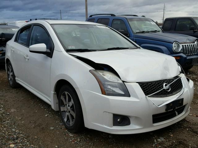 3N1AB6AP9CL661579 - 2012 NISSAN SENTRA 2.0 WHITE photo 1