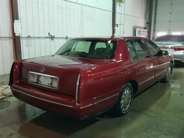 1G6KF5498XU721055 - 1999 CADILLAC DEVILLE CO RED photo 4