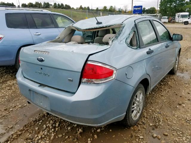 1FAHP35N59W248135 - 2009 FORD FOCUS SE BLUE photo 4