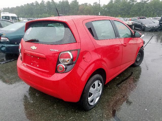 1G1JA6SG2D4193788 - 2013 CHEVROLET SONIC LS RED photo 4