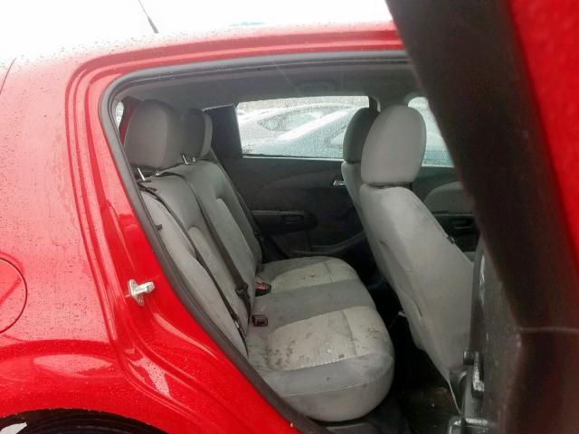 1G1JA6SG2D4193788 - 2013 CHEVROLET SONIC LS RED photo 6